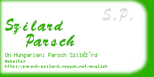 szilard parsch business card